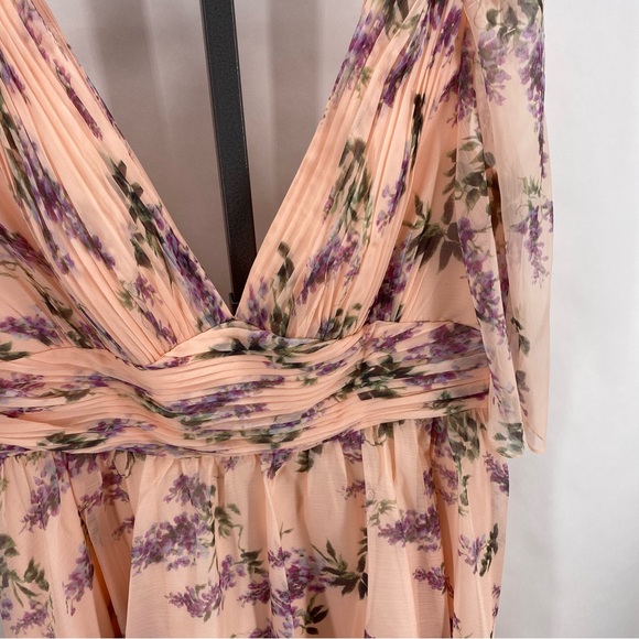 Ieena for Mac Duggal peach & purple floral dress - Picture 5 of 8